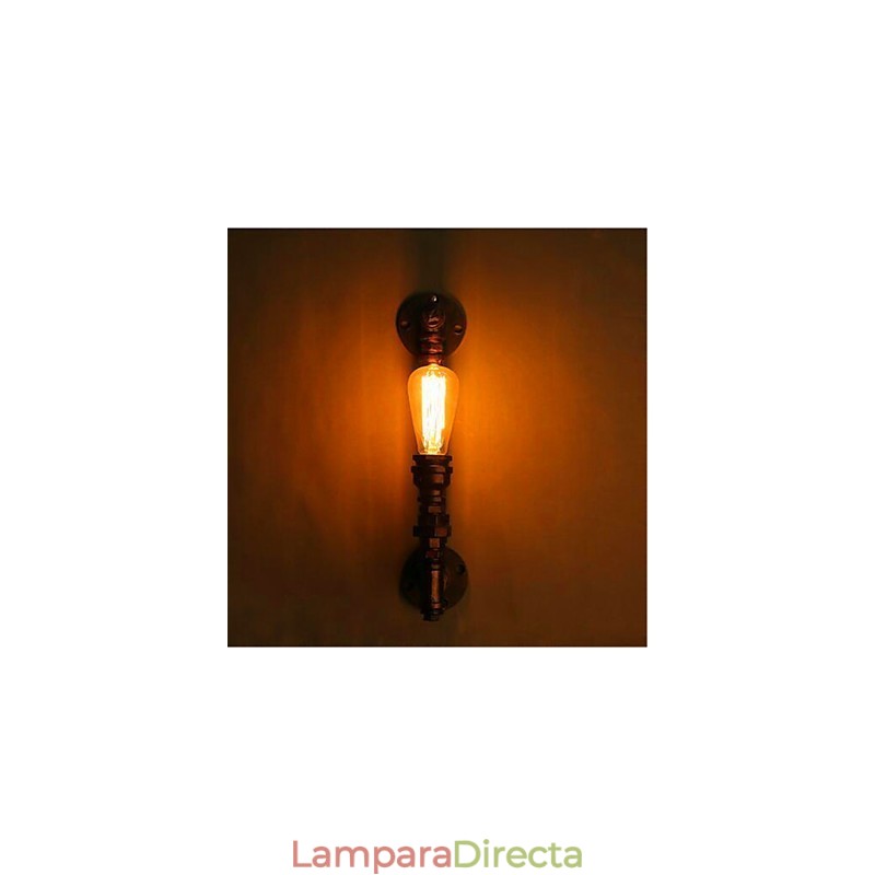 Lámpara de pared de hierro de un solo cabezal con personalidad creativa para pasillo, escalera, restaurante, bar, estilo industrial, estilo retro americano