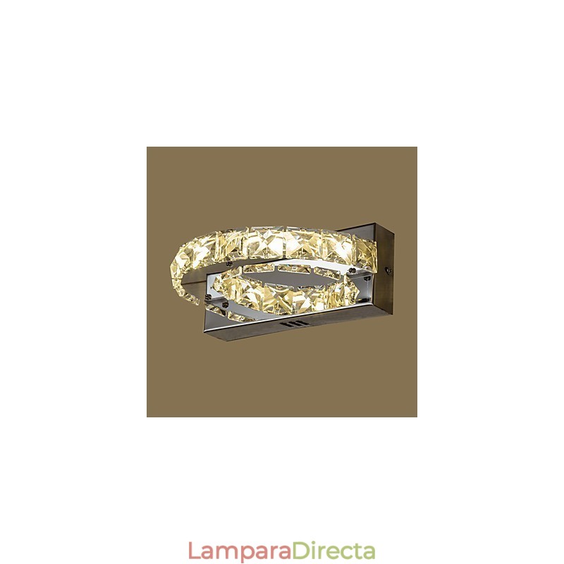 Apliques de pared con luz ambiental de cristal con función de pintura contemporánea moderna integrada