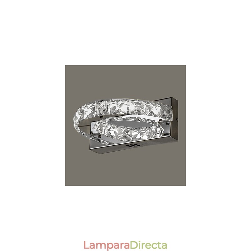 Apliques de pared con luz ambiental de cristal con función de pintura contemporánea moderna integrada