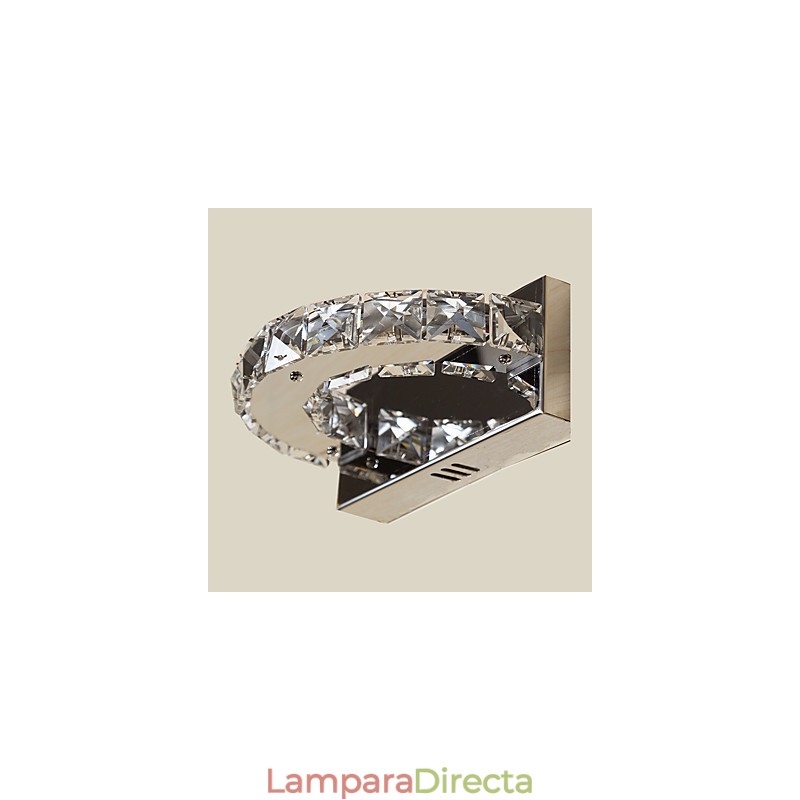 Apliques de pared con luz ambiental de cristal con función de pintura contemporánea moderna integrada