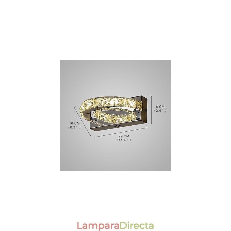 Apliques de pared con luz ambiental de cristal con función de pintura contemporánea moderna integrada