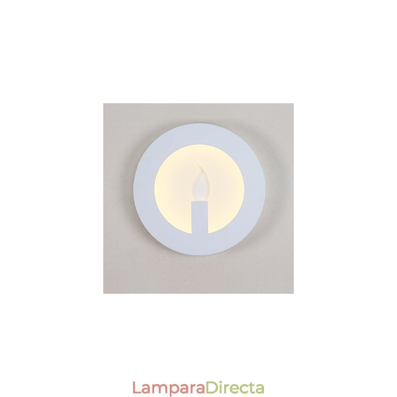 Lámpara de pared con función de pintura contemporánea moderna integrada para luz ambiental.
