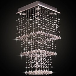 Lámpara empotrada moderna contemporánea de metal galvanizado y cristal