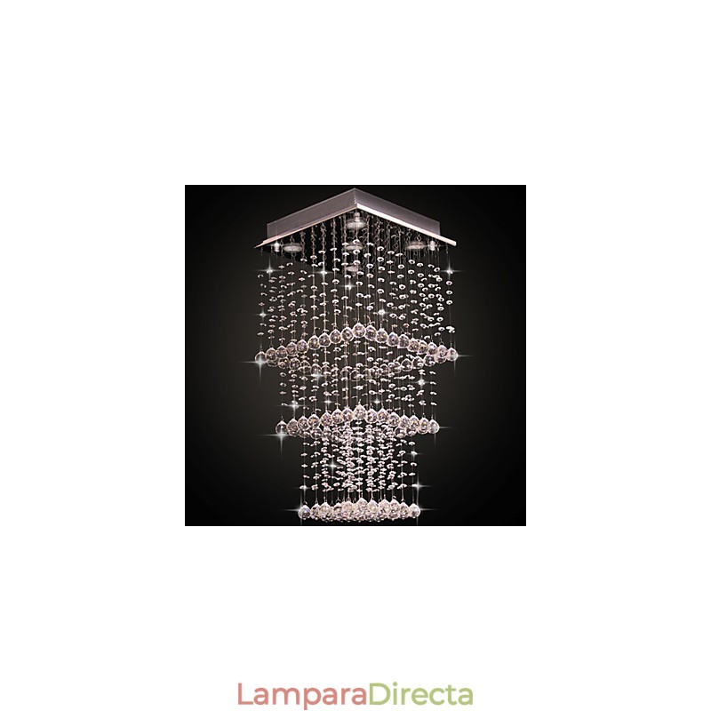 Lámpara empotrada moderna contemporánea de metal galvanizado y cristal