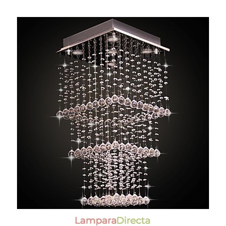 Lámpara empotrada moderna contemporánea de metal galvanizado y cristal Lámpara empotrada moderna contemporánea de metal galvanizado y cristal