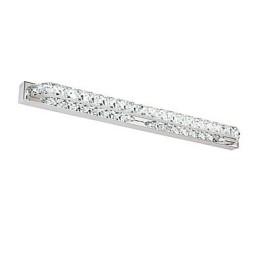 Lámpara de espejo larga de alta calidad para baño, lámpara de pared de metal y cristal.