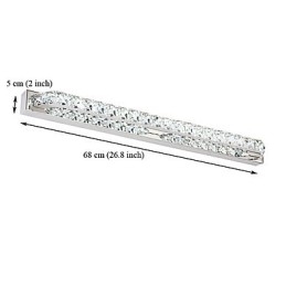 Lámpara de espejo larga de alta calidad para baño, lámpara de pared de metal y cristal.