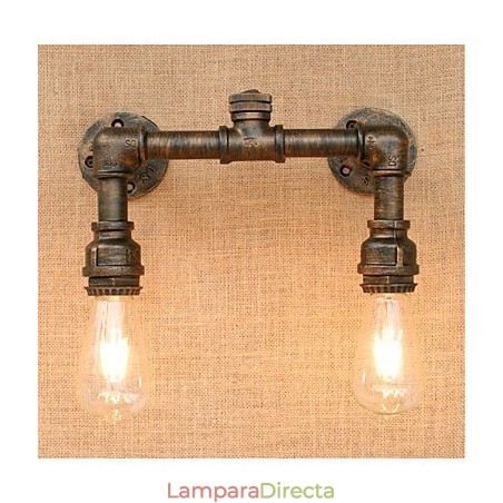 Apliques de pared con luz ambiental de estilo rústico de cabaña con pintura campestre Apliques de pared con luz ambiental de estilo rústico de cabaña con pintura campestre