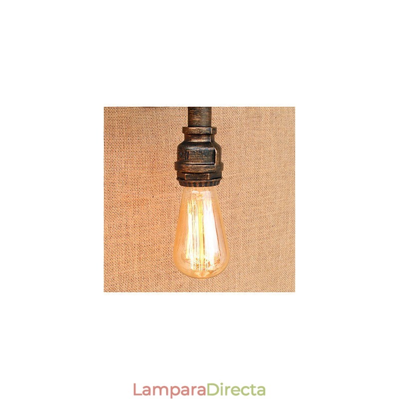 Apliques de pared con luz ambiental de estilo rústico de cabaña con pintura campestre