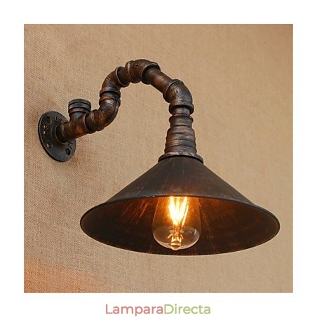 Apliques de pared con luz ambiental con acabado rústico de óxido negro estilo Lodge Country Apliques de pared con luz ambiental con acabado rústico de óxido negro estilo Lodge Country