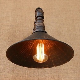 Apliques de pared con luz ambiental con acabado rústico de óxido negro estilo Lodge Country