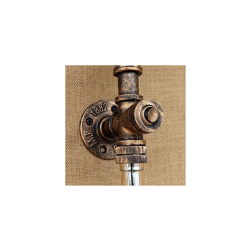 Lámpara de pared estilo retro americano con diseño de botella de agua, estilo industrial creativo, color gris