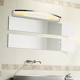 Lámpara de pared de metal contemporánea con iluminación de baño moderna y súper larga
