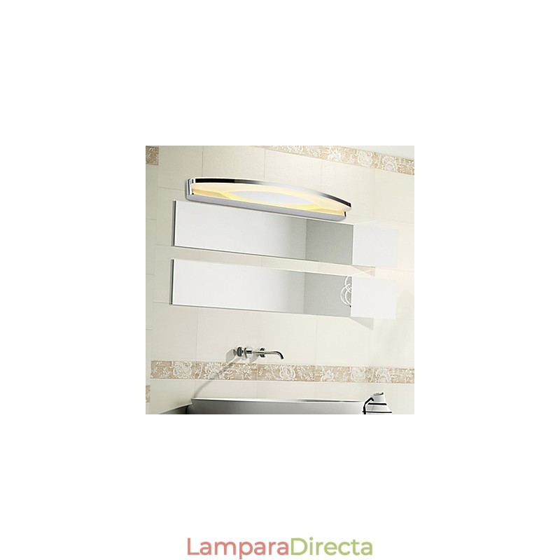Lámpara de pared de metal contemporánea con iluminación de baño moderna y súper larga