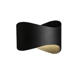 Aplique de pared con luz ambiental de estilo mini con acabado de óxido negro contemporáneo moderno