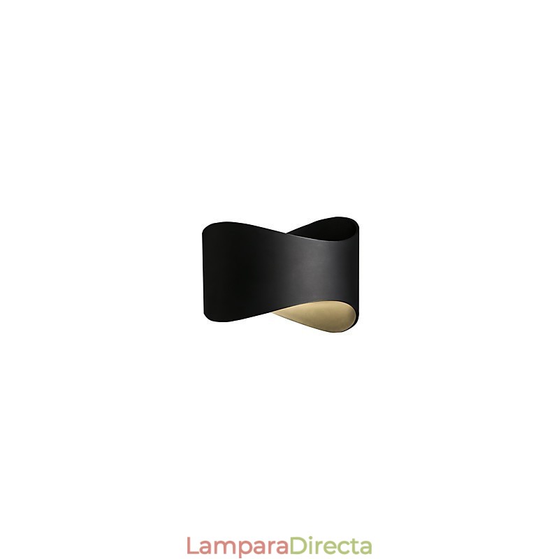 Aplique de pared con luz ambiental de estilo mini con acabado de óxido negro contemporáneo moderno