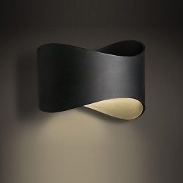 Aplique de pared con luz ambiental de estilo mini con acabado de óxido negro contemporáneo moderno