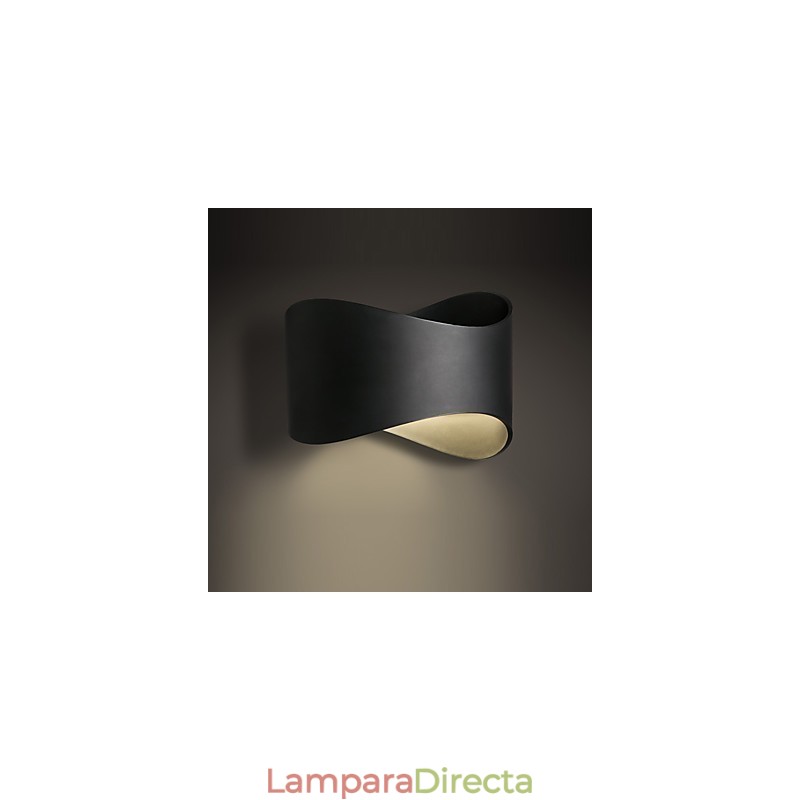 Aplique de pared con luz ambiental de estilo mini con acabado de óxido negro contemporáneo moderno