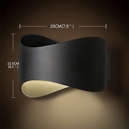 Aplique de pared con luz ambiental de estilo mini con acabado de óxido negro contemporáneo moderno