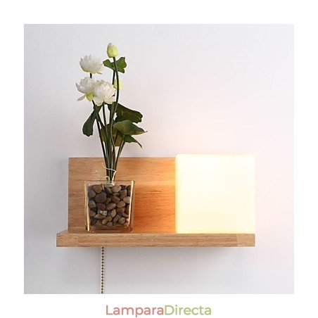 Apliques de pared de madera estilo Max Country con interruptor Apliques de pared de madera estilo Max Country con interruptor