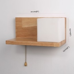 Apliques de pared de madera estilo Max Country con interruptor