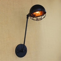 Lámparas de pared con luz descendente y protección ocular de estilo mini con pintura retro campestre