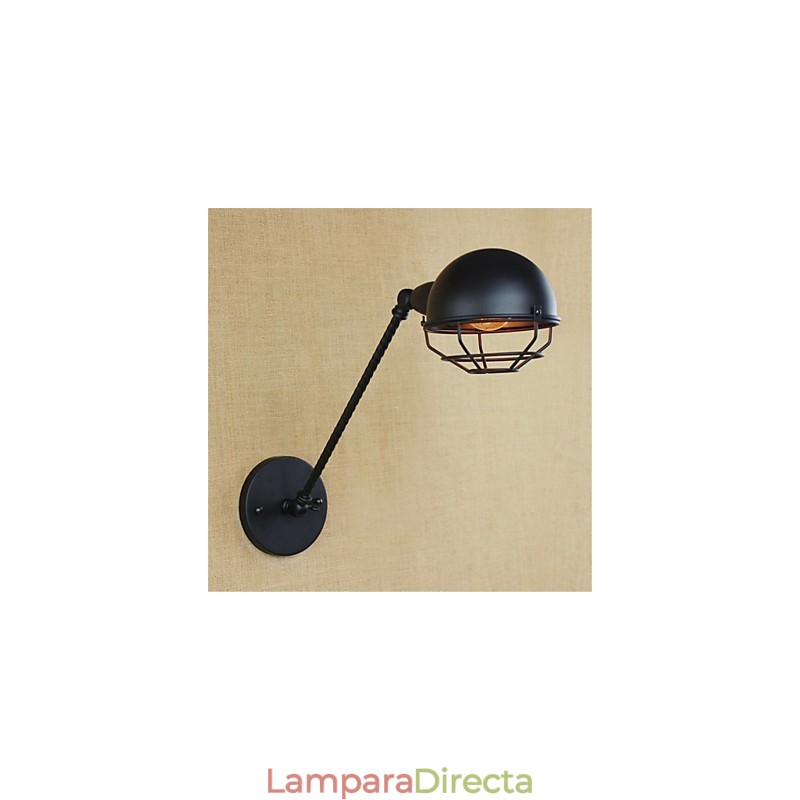Lámparas de pared con luz descendente y protección ocular de estilo mini con pintura retro campestre