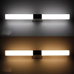 Lámpara de espejo de alta calidad, luces de baño, 85-265 V, luces de pared de acero inoxidable y acrílico, iluminación de maquillaje