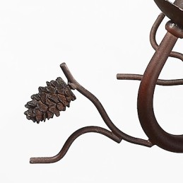 Lámpara de pared de metal vintage de América del Norte con pájaro de resina y piña, ideal para la sala de estar y el comedor.