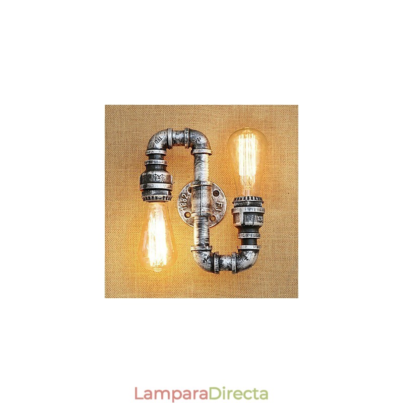 Aplique de pared con luz ambiental de brazo oscilante con pintura retro campestre