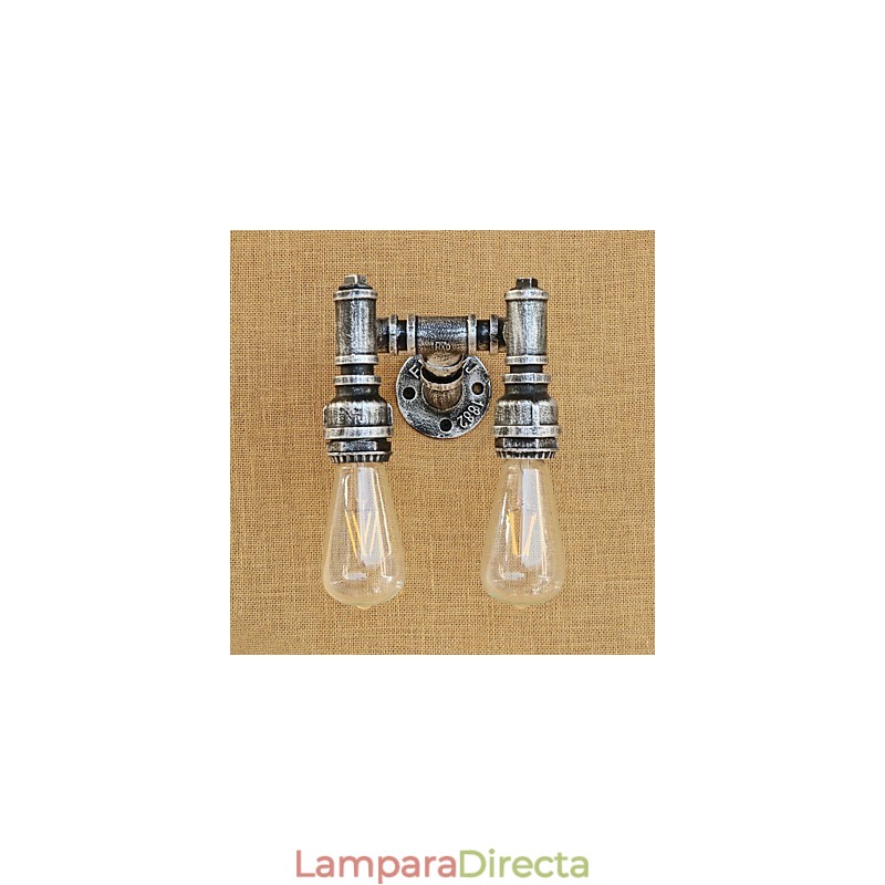 Aplique de pared con luz ambiental de brazo oscilante con pintura retro campestre