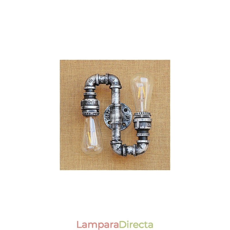 Aplique de pared con luz ambiental de brazo oscilante con pintura retro campestre