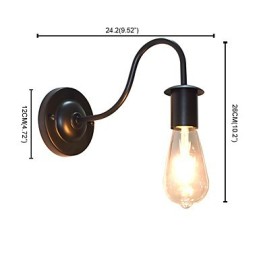Aplique de pared con pintura clásica tradicional de estilo rústico para iluminación empotrada.