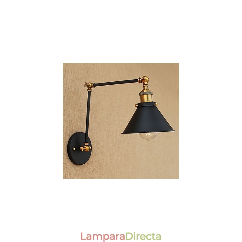 Aplique de pared de latón vintage industrial, lámpara de pared, iluminación para el hogar, decoración de interiores, aplique de pared