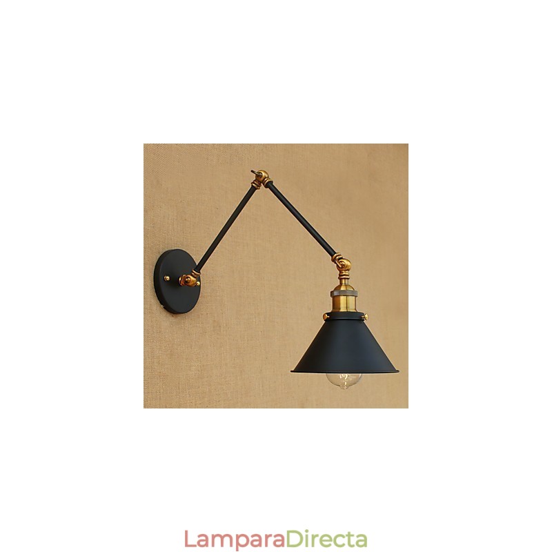 Aplique de pared de latón vintage industrial, lámpara de pared, iluminación para el hogar, decoración de interiores, aplique de pared