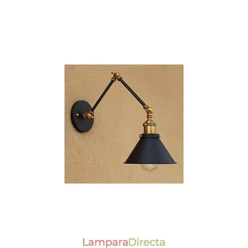 Aplique de pared de latón vintage industrial, lámpara de pared, iluminación para el hogar, decoración de interiores, aplique de pared