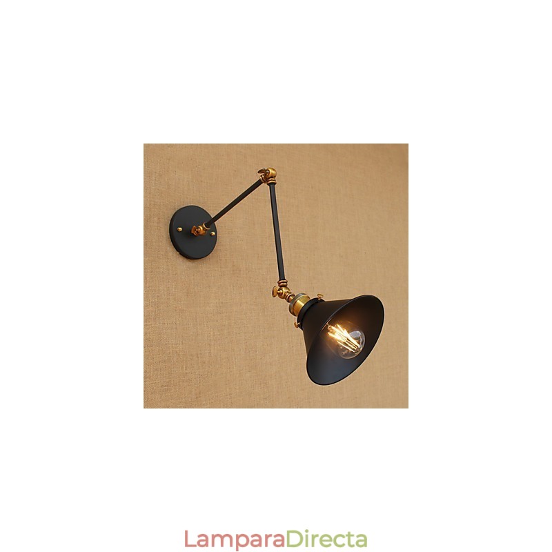 Aplique de pared de latón vintage industrial, lámpara de pared, iluminación para el hogar, decoración de interiores, aplique de pared