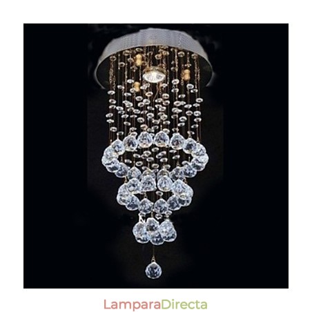 Lámpara empotrada moderna contemporánea de metal galvanizado y cristal Lámpara empotrada moderna contemporánea de metal galvanizado y cristal