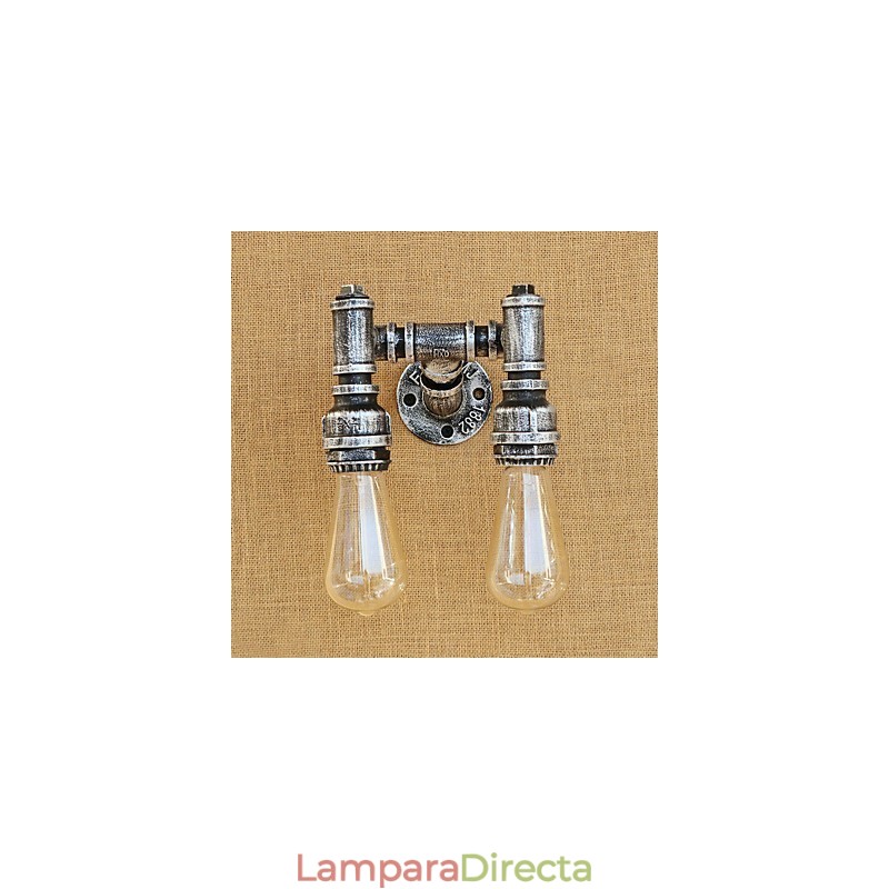 Aplique de pared con luz ambiental de brazo oscilante con pintura retro campestre