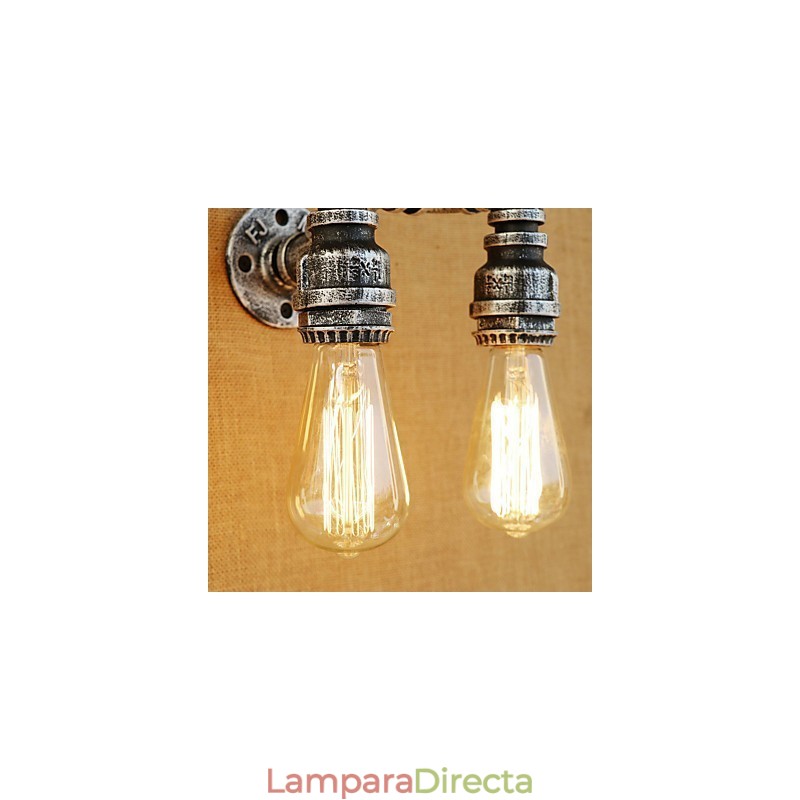 Aplique de pared con luz ambiental de brazo oscilante con pintura retro campestre