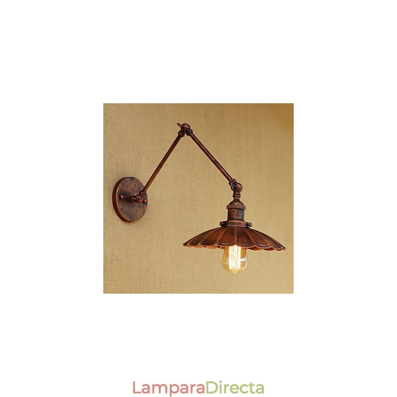 Lámpara de techo con luz ambiental de brazo oscilante estilo mini estilo cabaña rústica estilo retro