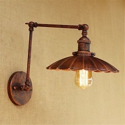 Lámpara de techo con luz ambiental de brazo oscilante estilo mini estilo cabaña rústica estilo retro
