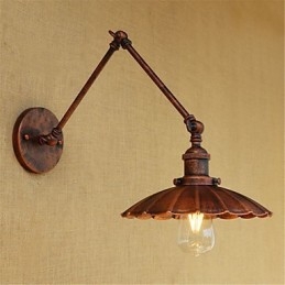 Lámpara de techo con luz ambiental de brazo oscilante estilo mini estilo cabaña rústica estilo retro