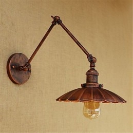 Lámpara de techo con luz ambiental de brazo oscilante estilo mini estilo cabaña rústica estilo retro