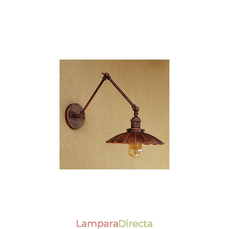 Lámpara de techo con luz ambiental de brazo oscilante estilo mini estilo cabaña rústica estilo retro