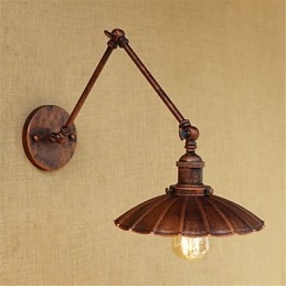 Lámpara de techo con luz ambiental de brazo oscilante estilo mini estilo cabaña rústica estilo retro