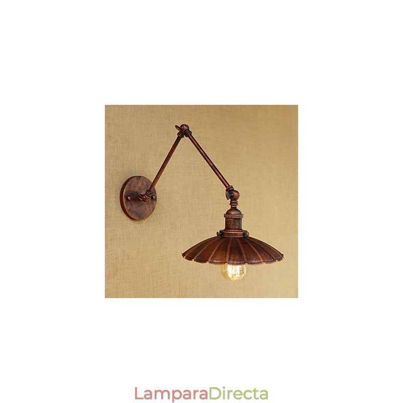 Lámpara de techo con luz ambiental de brazo oscilante estilo mini estilo cabaña rústica estilo retro