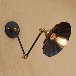 Lámpara de techo con luz ambiental de brazo oscilante estilo mini estilo cabaña rústica estilo retro