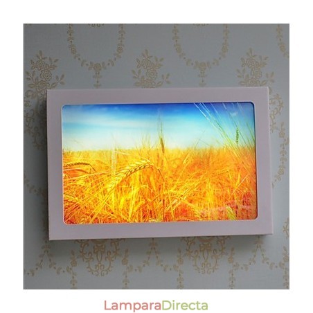 Pintura contemporánea moderna integrada para apliques de pared con luz ambiental. Pintura contemporánea moderna integrada para apliques de pared con luz ambiental.