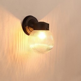 Aplique de pared con luz ambiental de estilo mini con acabado de óxido negro contemporáneo moderno